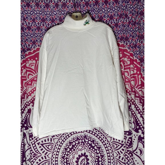 Notre Dame Turtleneck Sweater Whie Green College Concepts Size XL - Picture 1 of 4